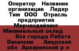 Оператор › Название организации ­ Лидер Тим, ООО › Отрасль предприятия ­ Мерчендайзинг › Минимальный оклад ­ 26 000 - Все города Работа » Вакансии   . Амурская обл.,Архаринский р-н